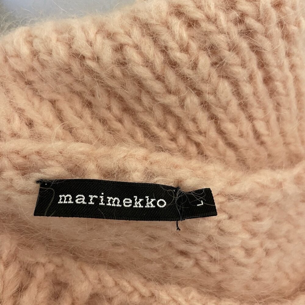 Marimekko Mohair Wool Chunky Loose Knit Oversized Sweater Pink size Large - Picture 6 of 7